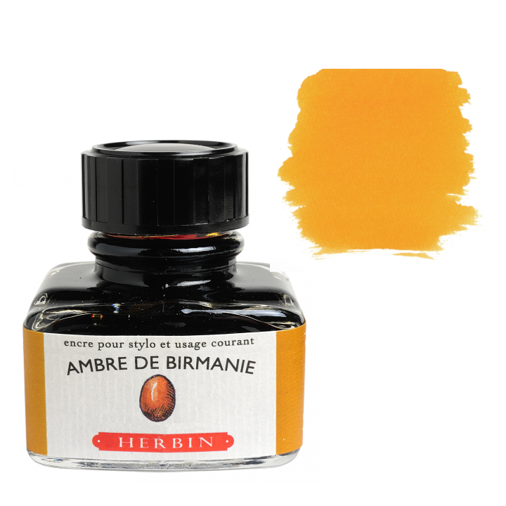 J. Herbin Authentic Ink Bottle 30ml - Fountain Pen Ink, Water Based, For Nib & Glass Pens