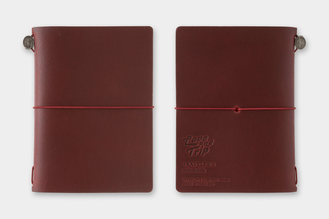 ノート・メモ帳 TRAVELER'S COMPANY LOVE AND TRIP RED TRAVELER'S Company Love & Trip Red Notebook – Good Postage